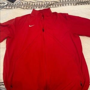 red nike windbreaker